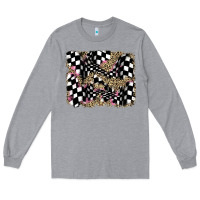Heather Grey racing leopard backgraund Long Sleeve Tee - JahusDesignShop