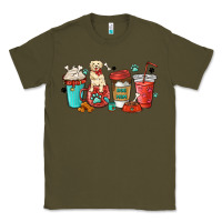 Army Green dog mama golden retriever Classic Tee - MaliasSmallBusiness