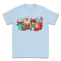 Dusty Blue dog mama golden retriever Classic Tee - MaliasSmallBusiness