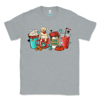 Heather Grey dog mama golden retriever Classic Tee - MaliasSmallBusiness