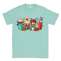 Seafoam dog mama golden retriever Classic Tee - MaliasSmallBusiness