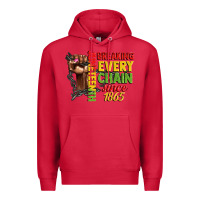 Cardinal juneteenth breaking every chain since 1865 woman f Premium Hoodie - CowGirlArtShop