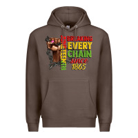 Coffee juneteenth breaking every chain since 1865 woman f Premium Hoodie - CowGirlArtShop