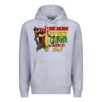 Heather Grey juneteenth breaking every chain since 1865 woman f Premium Hoodie - CowGirlArtShop
