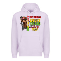 Lilac juneteenth breaking every chain since 1865 woman f Premium Hoodie - CowGirlArtShop