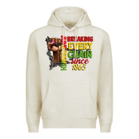 Oatmeal Heather juneteenth breaking every chain since 1865 woman f Premium Hoodie - CowGirlArtShop