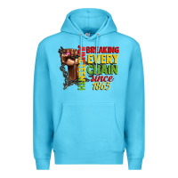 Ocean Blue juneteenth breaking every chain since 1865 woman f Premium Hoodie - CowGirlArtShop