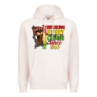 Pale Pink juneteenth breaking every chain since 1865 woman f Premium Hoodie - CowGirlArtShop