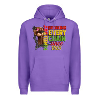 Purple juneteenth breaking every chain since 1865 woman f Premium Hoodie - CowGirlArtShop