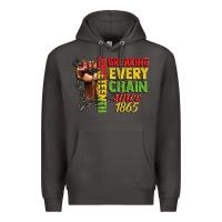 Smoke juneteenth breaking every chain since 1865 woman f Premium Hoodie - CowGirlArtShop