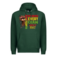 Sports Green juneteenth breaking every chain since 1865 woman f Premium Hoodie - CowGirlArtShop