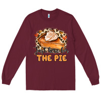 Burgundy Just Here For The Pie Long Sleeve Tee - MaliasSmallBusiness