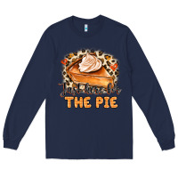 Navy Just Here For The Pie Long Sleeve Tee - MaliasSmallBusiness