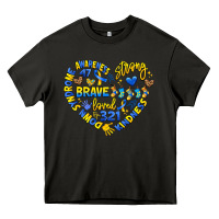 Asphalt down syndrome awareness heart Heavy Core Tee - Artiststas