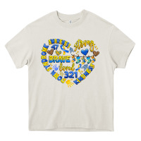 Cream down syndrome awareness heart Heavy Core Tee - Artiststas