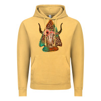 Vintage Mustard bullskull arrowhead Vintage Hoodie - Jasminsmagicworld
