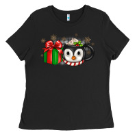 Black Christmas penguin coffee Ladies Tee - JahusDesignShop