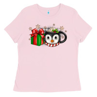 Bubblegum Pink Christmas penguin coffee Ladies Tee - JahusDesignShop