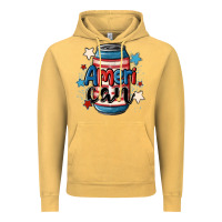 Vintage Mustard American can cooler Vintage Hoodie - MaliasSmallBusiness