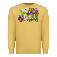 Antique Gold eat drink and be scary Premium Sweatshirt - CowGirlArtShop