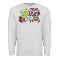 Dove Grey eat drink and be scary Premium Sweatshirt - CowGirlArtShop