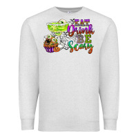 Oatmeal Heather eat drink and be scary Premium Sweatshirt - CowGirlArtShop