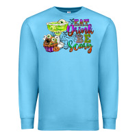 Ocean Blue eat drink and be scary Premium Sweatshirt - CowGirlArtShop