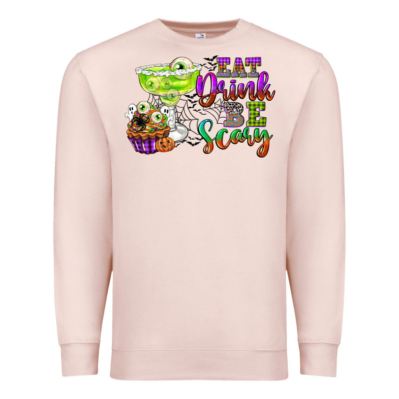 Eat Drink And Be Scary Premium Sweatshirt by CowGirlArtShop | Teevron