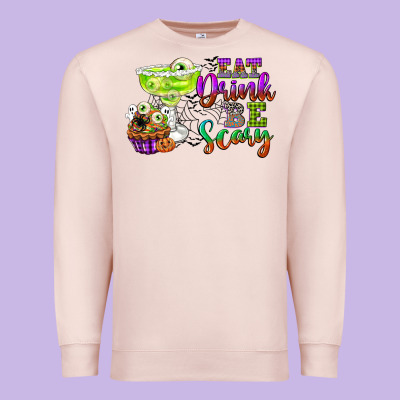 Eat Drink And Be Scary Premium Sweatshirt Designed By Cowgirlartshop
