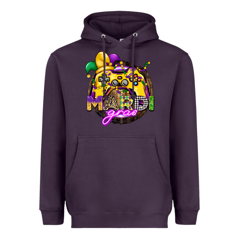 Mardi Gras Gamer Heavyweight Hoodie by CowGirlArtShop | Teevron