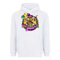 White mardi gras gamer Heavyweight Hoodie - CowGirlArtShop