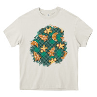 Cream christmas gingerbread cookies patch Heavy Core Tee - BundleAndBundleShop