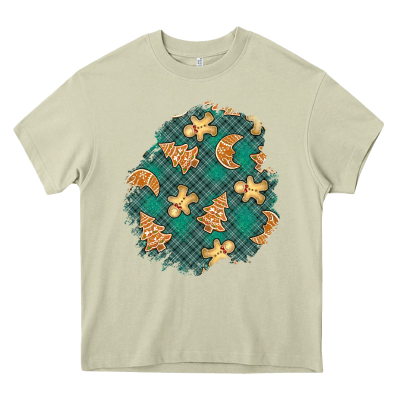 Christmas Gingerbread Cookies Patch Heavy Core Tee by BundleAndBundleShop | Teevron