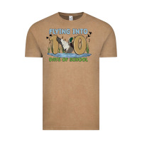 Vintage Coffee flying into 100 days of school Vintage Tee - MaliasSmallBusiness