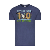 Vintage Denim flying into 100 days of school Vintage Tee - MaliasSmallBusiness