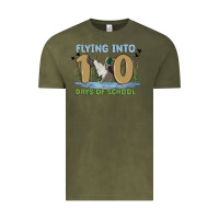 Flying Into 100 Days Of School Vintage Tee | Teevron