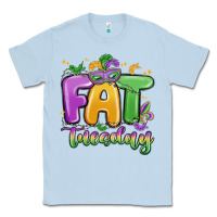 Dusty Blue fat tuesday Classic Tee - MaliasSmallBusiness