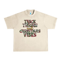 Sandshell thick thighs and Christmas vibes Urban Heavy Tee - AdoDesignShop