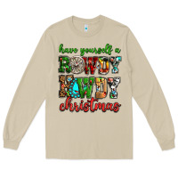 Mushroom Have yourself a rowdy howdy Christmas Long Sleeve Tee - NancyCooperArtShop