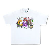 White cna mardi gras Urban Heavy Tee - MaliasSmallBusiness