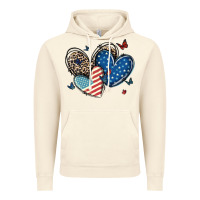 Vintage Artic american flag leopard hearts Vintage Hoodie - MaliasSmallBusiness