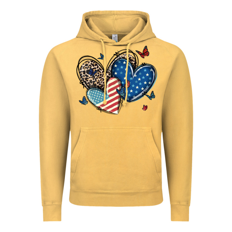American Flag Leopard Hearts Vintage Hoodie by MaliasSmallBusiness | Teevron