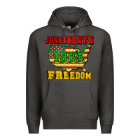 Charcoal Heather juneteenth 1865 freedom Premium Hoodie - CowGirlArtShop