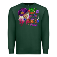 Sports Green in a world full of princesses be a witch Premium Sweatshirt - CowGirlArtShop