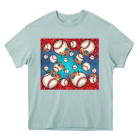 Arona baseball paisley and jean pattern Heavy Core Tee - JahusDesignShop