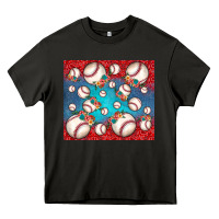 Asphalt baseball paisley and jean pattern Heavy Core Tee - JahusDesignShop