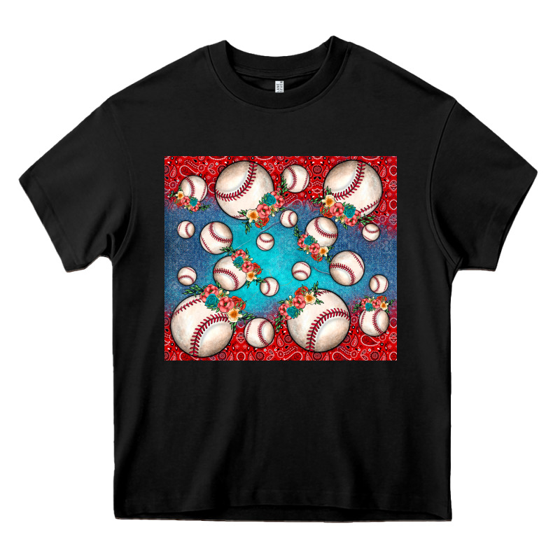 Baseball Paisley And Jean Pattern Heavy Core Tee by JahusDesignShop | Teevron