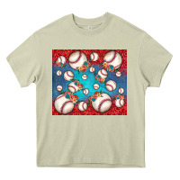 Mossy baseball paisley and jean pattern Heavy Core Tee - JahusDesignShop