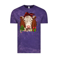 Cloud Purple Christmas Hereford Vintage Tee - JahusDesignShop