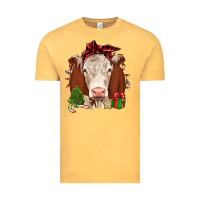 Vintage Mustard Christmas Hereford Vintage Tee - JahusDesignShop